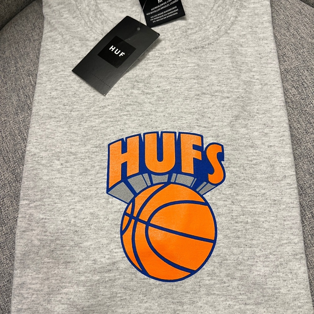 HUF Gray Basketball Graphic T-Shirt